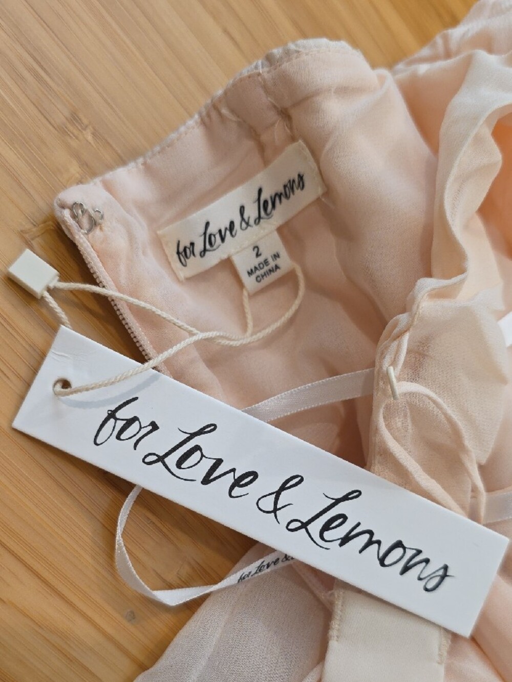 NEW RARE $729 FOR LOVE AND LEMONS VIOLETTE CORSET GOWN DRESS IN PINK SIZE 2 - Picture 11 of 12
